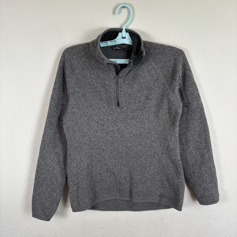 Eddie Bauer Womens Sweatshirt Sz M Medium Long Sleeve Jacket Gray Excellent